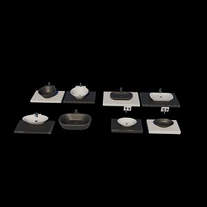 3D Bathroom ceramic set 3D model model