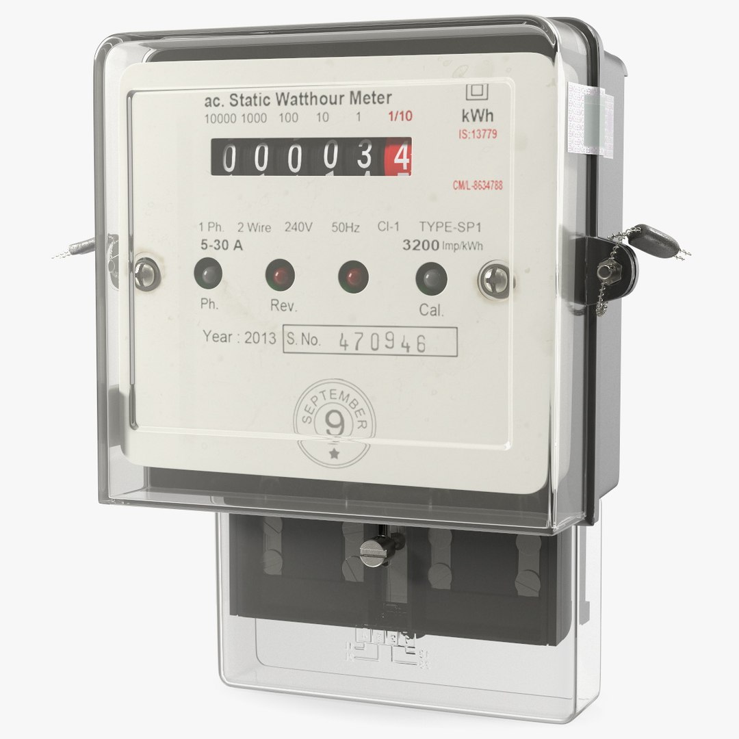 3D Electric Power Meter model - TurboSquid 2070405