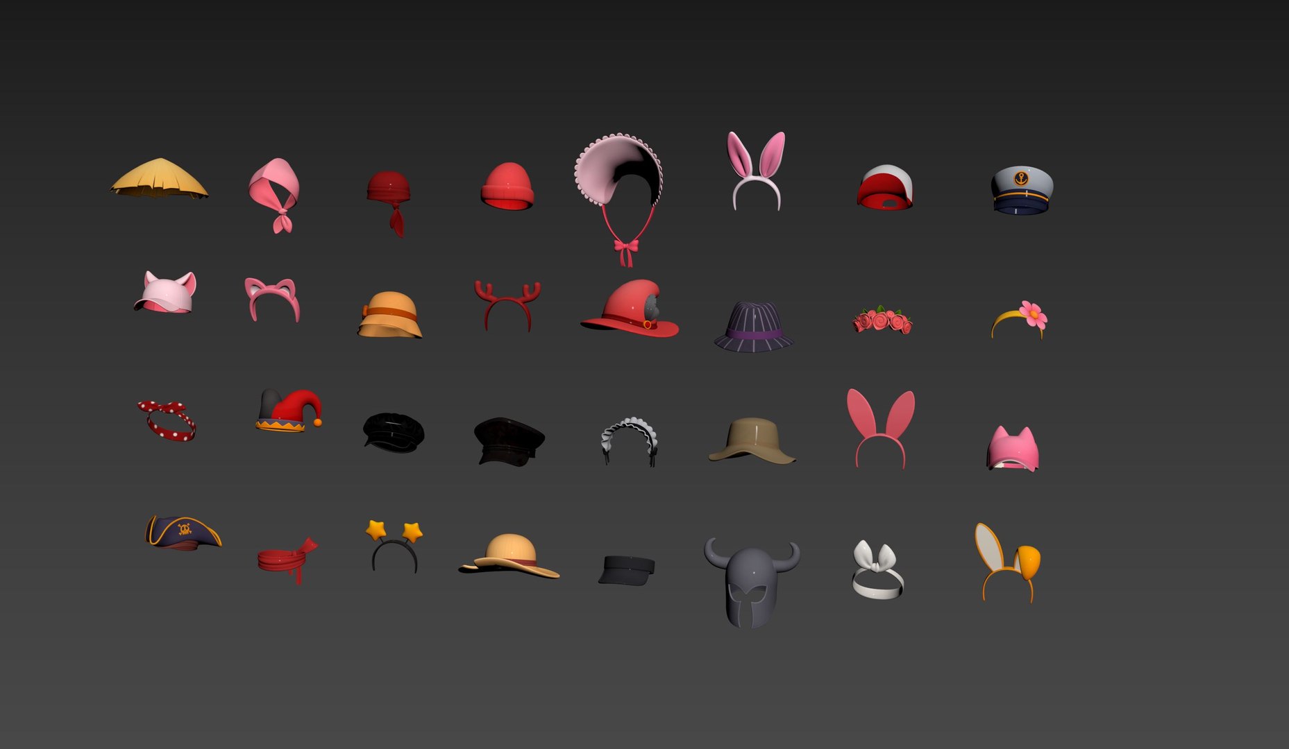 Pack003 Cartoon Hat Pack1 3D model https://p.turbosquid.com/ts-thumb/2H/1bnKWe/VB/zz3/jpg/1684903734/1920x1080/fit_q87/1bca6641b02ad9c3ff858c579acb599228d06705/zz3.jpg