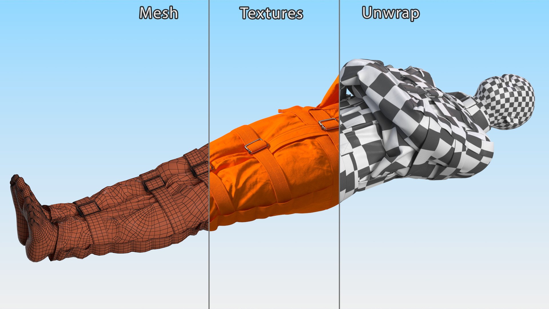 3D African American Male Figure In Straitjacket Model - TurboSquid 2291246