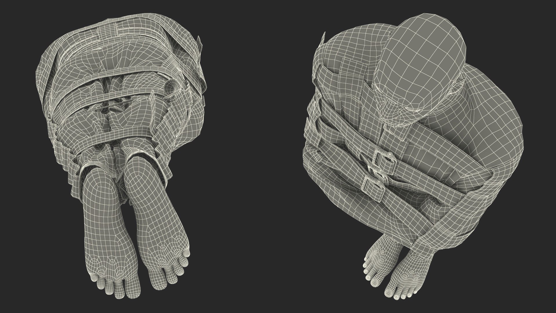 3D African American Male Figure In Straitjacket Model - TurboSquid 2291246