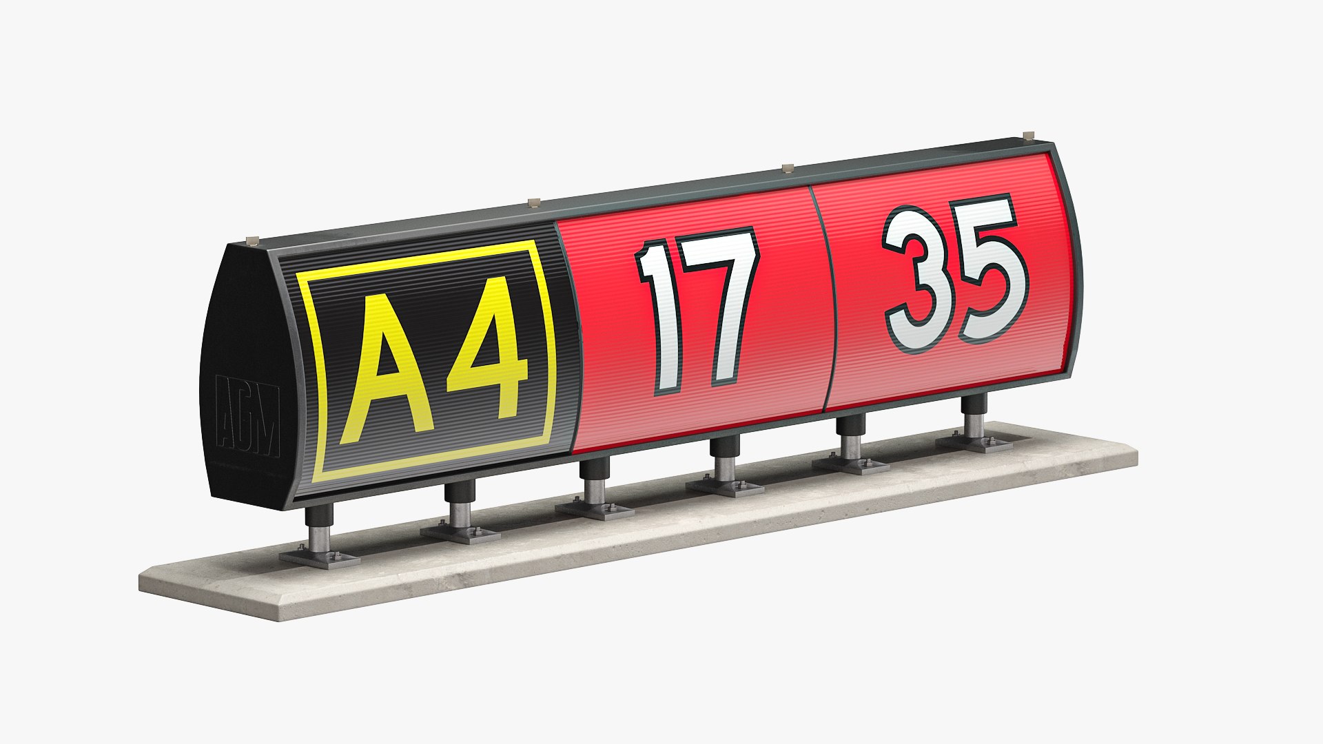 Airfiled Runway Guidance Sign 3D model preview