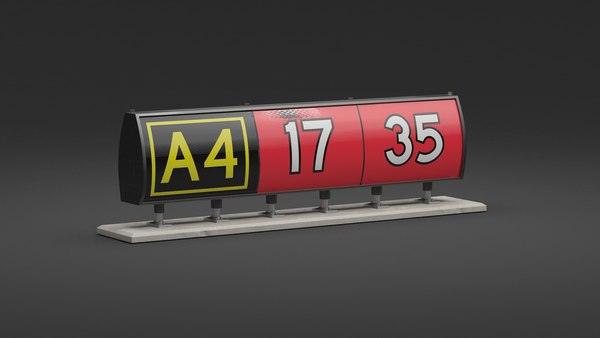 modelo 3d Airfiled Runway Guidance Sign - TurboSquid 2059855