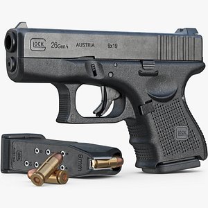 gun glock 26 gen 3d model