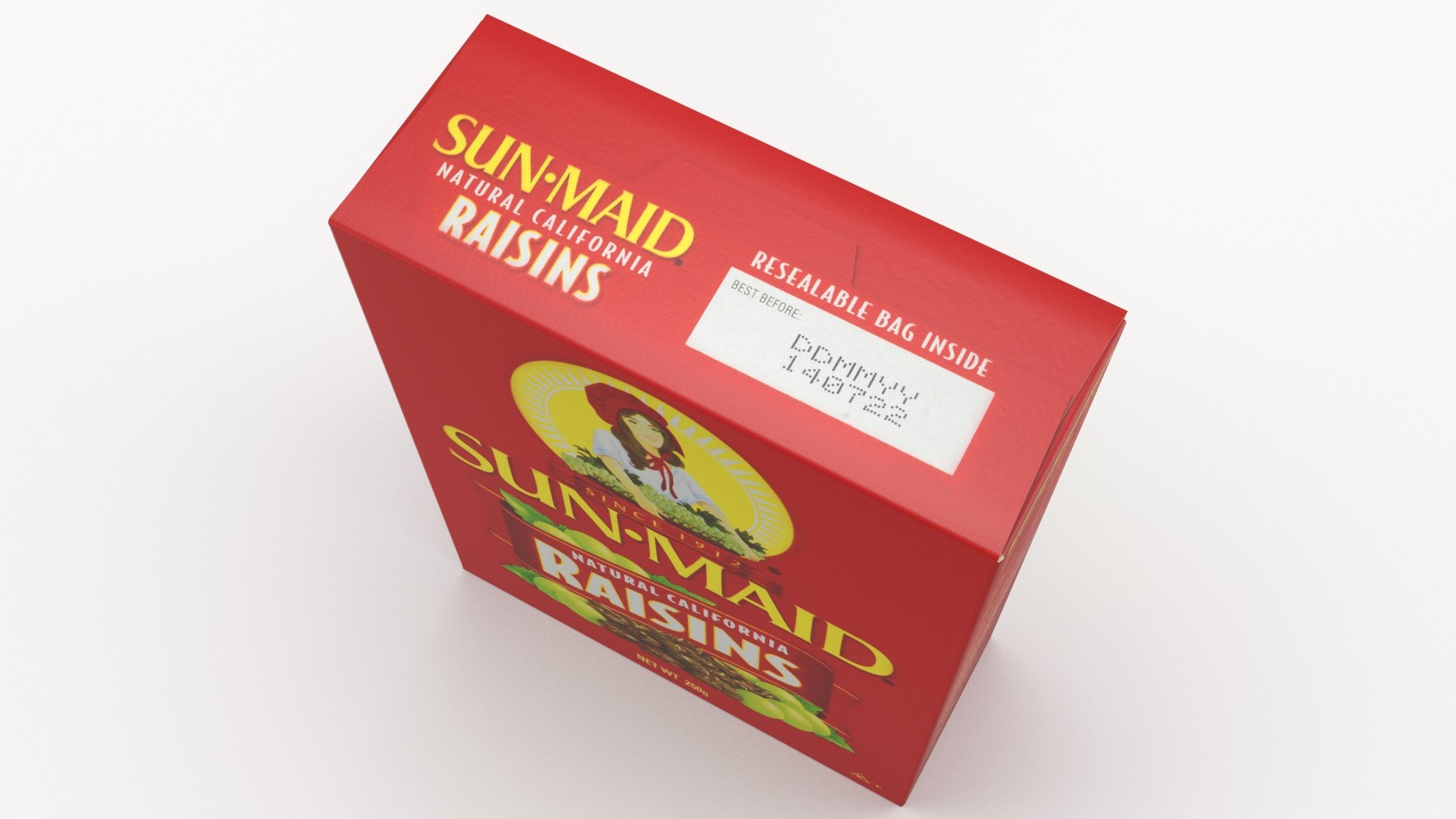 Sun Maid Raisins 250g model https://p.turbosquid.com/ts-thumb/2H/DEg0Oh/UO/sunmaidraisins_b0012/jpg/1628656306/1920x1080/fit_q87/3aa039ddb4e76806c67b37722fad2dd8da21d286/sunmaidraisins_b0012.jpg