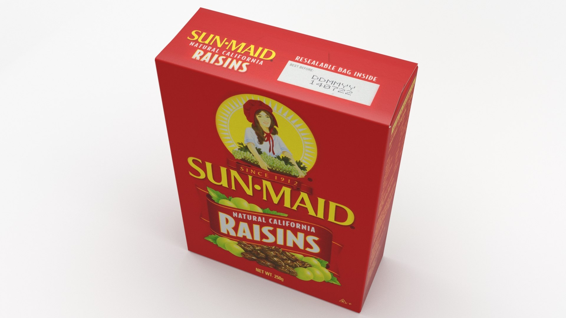 Sun Maid Raisins 250g model https://p.turbosquid.com/ts-thumb/2H/DEg0Oh/Vl/sunmaidraisins_b0024/jpg/1628656308/1920x1080/fit_q87/76b4feddc0ea50431ed4ae0a3e3867ca77d234a0/sunmaidraisins_b0024.jpg