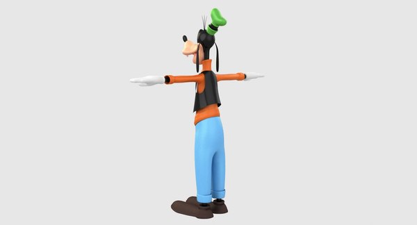 disneys goofy rigged 3d model