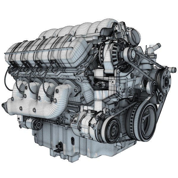 3d 2014 chevrolet silverado v8 engine model