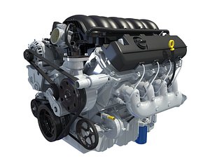 3d 2014 chevrolet silverado v8 engine model