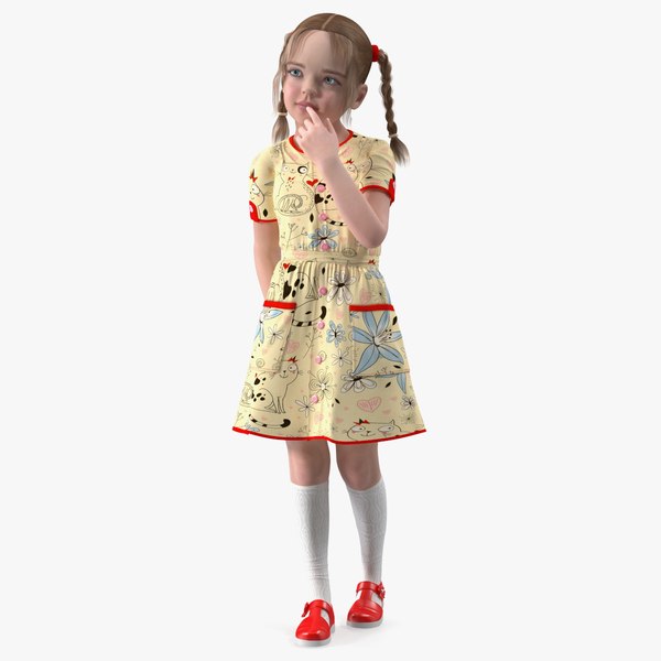 3D model Everyday Style Child Girl Standing