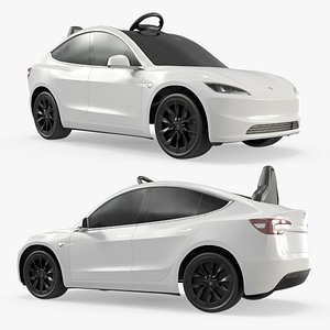 Luxury Kids Ride-On Tesla Inspired White