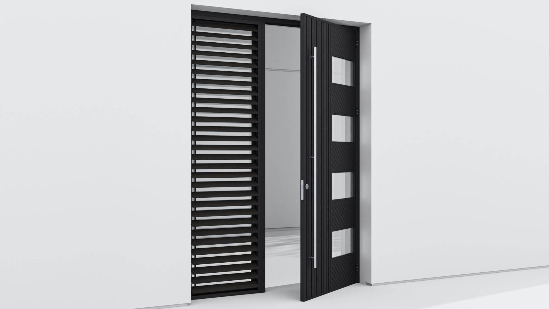 Aluminium Door 264 Model - TurboSquid 2050298
