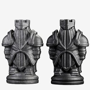 Rook - Realistic Metallic Rook Chess Piece