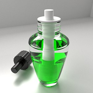 3D Air Freshener Bulb Half Liquid  Unscrew Cap with Green Liquid