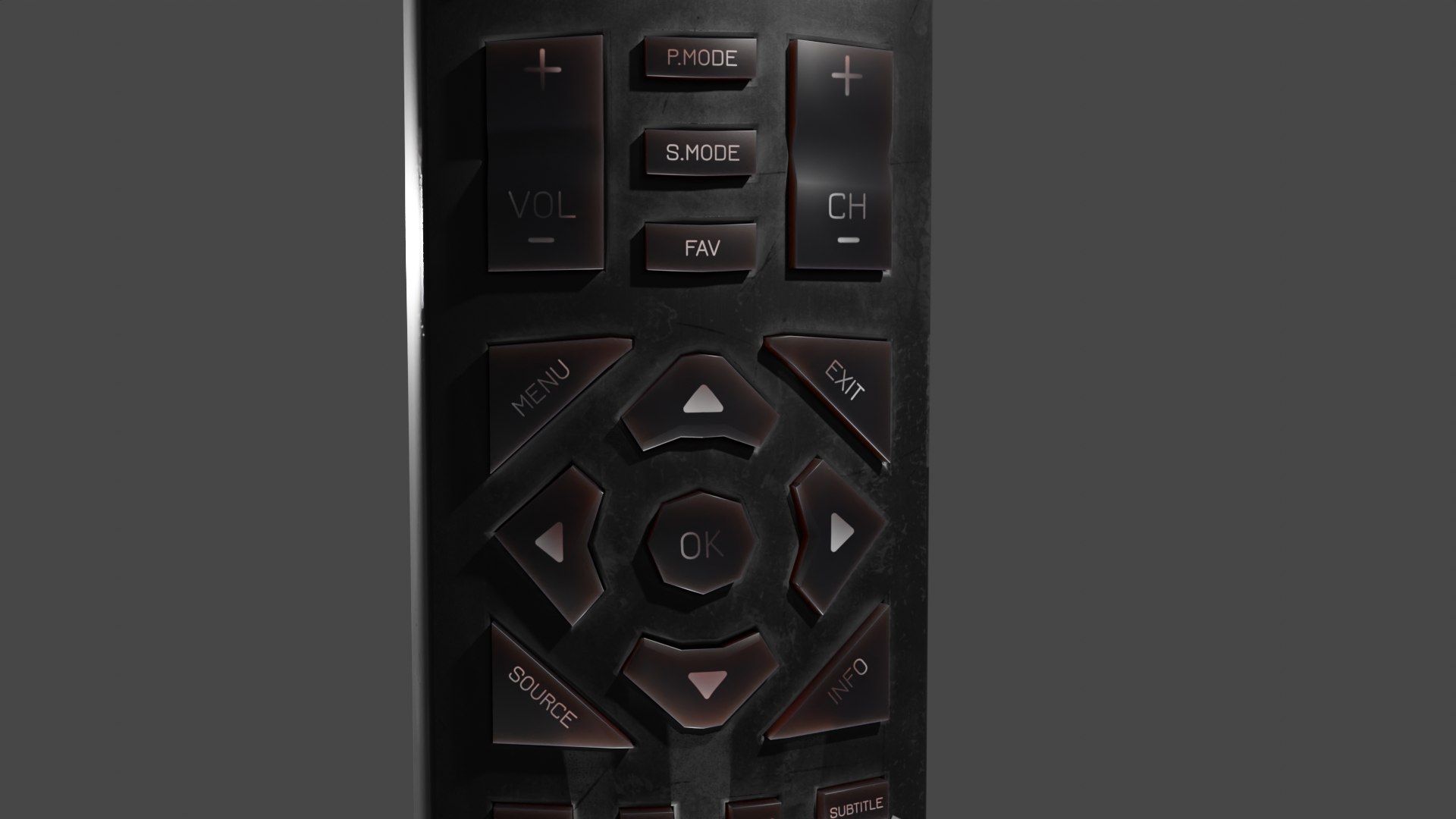 3D Model Rigged Used TV Remote Control - TurboSquid 2277697
