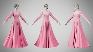 3D Dress 40 Tickle Me Pink With Design model