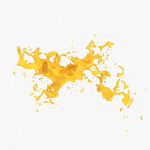 3D Yellow Splash 13