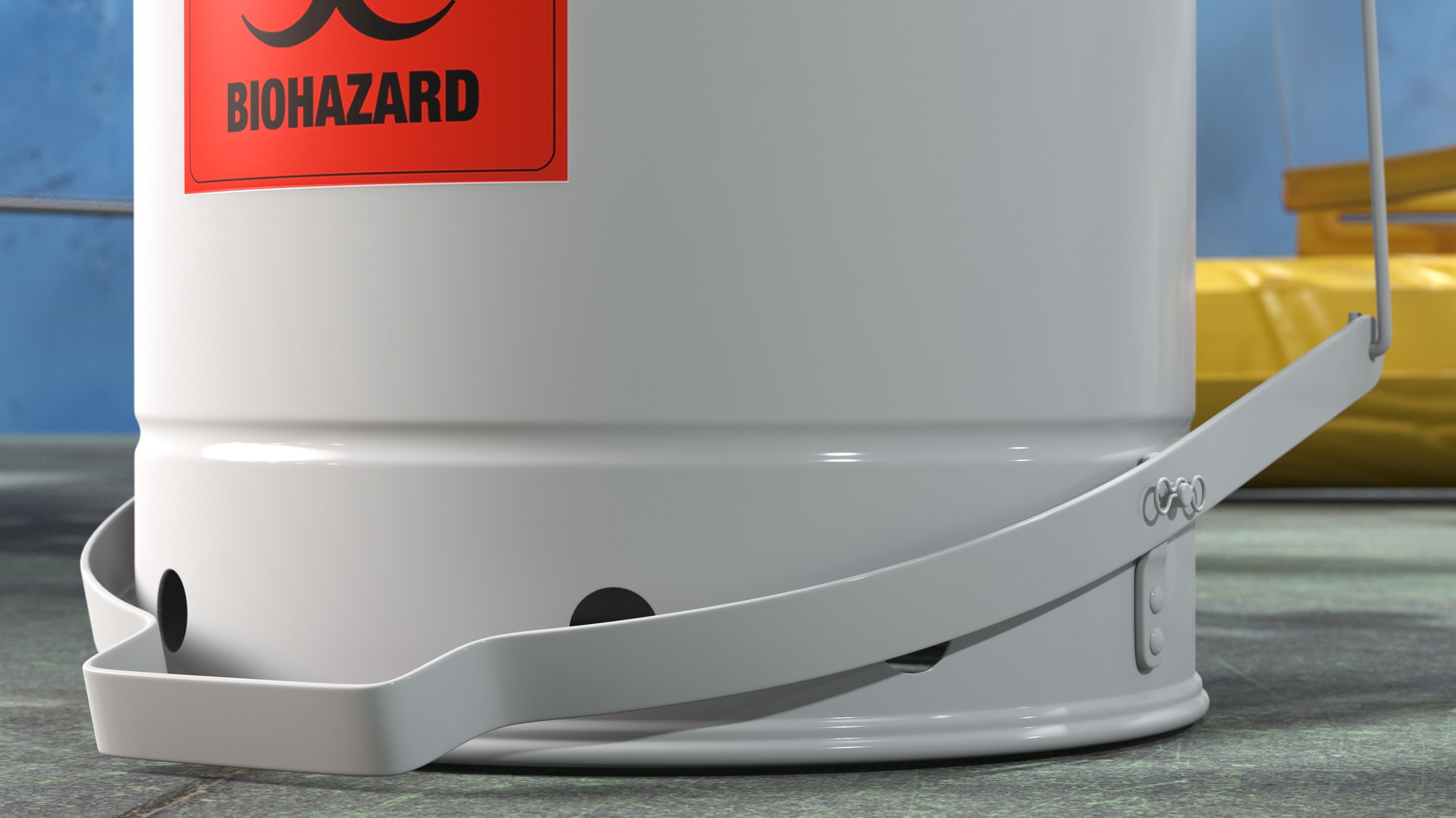 Biohazard Steel Waste Can With Foot Pedal 3D Model - TurboSquid 1828090