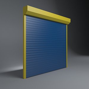 shop garage door 3D model