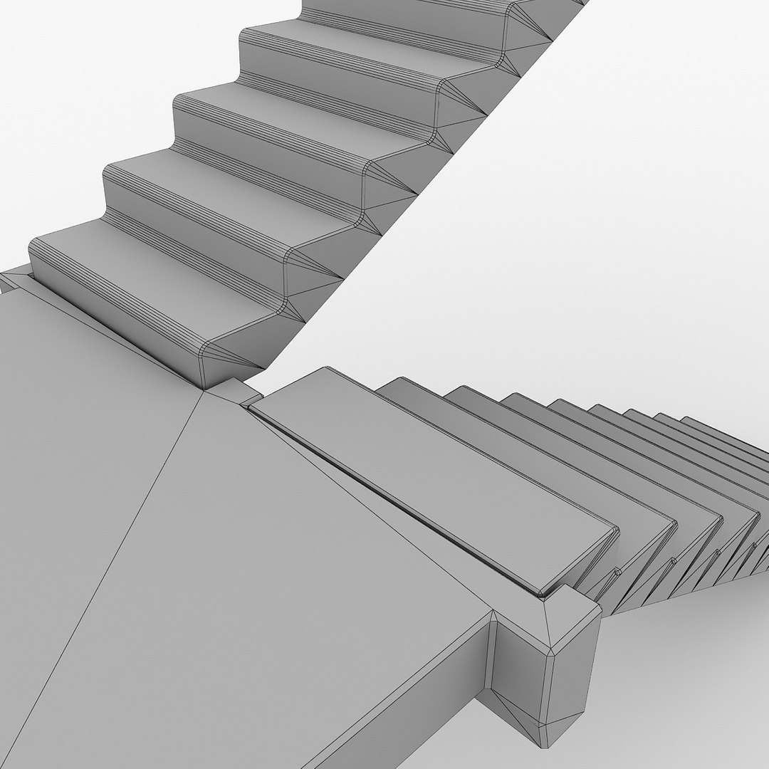 3d Concrete Staircase 1 Model