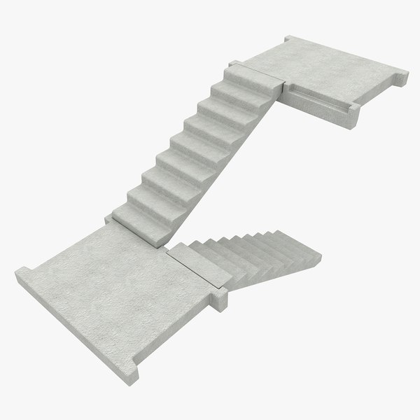 3d concrete staircase 1 model