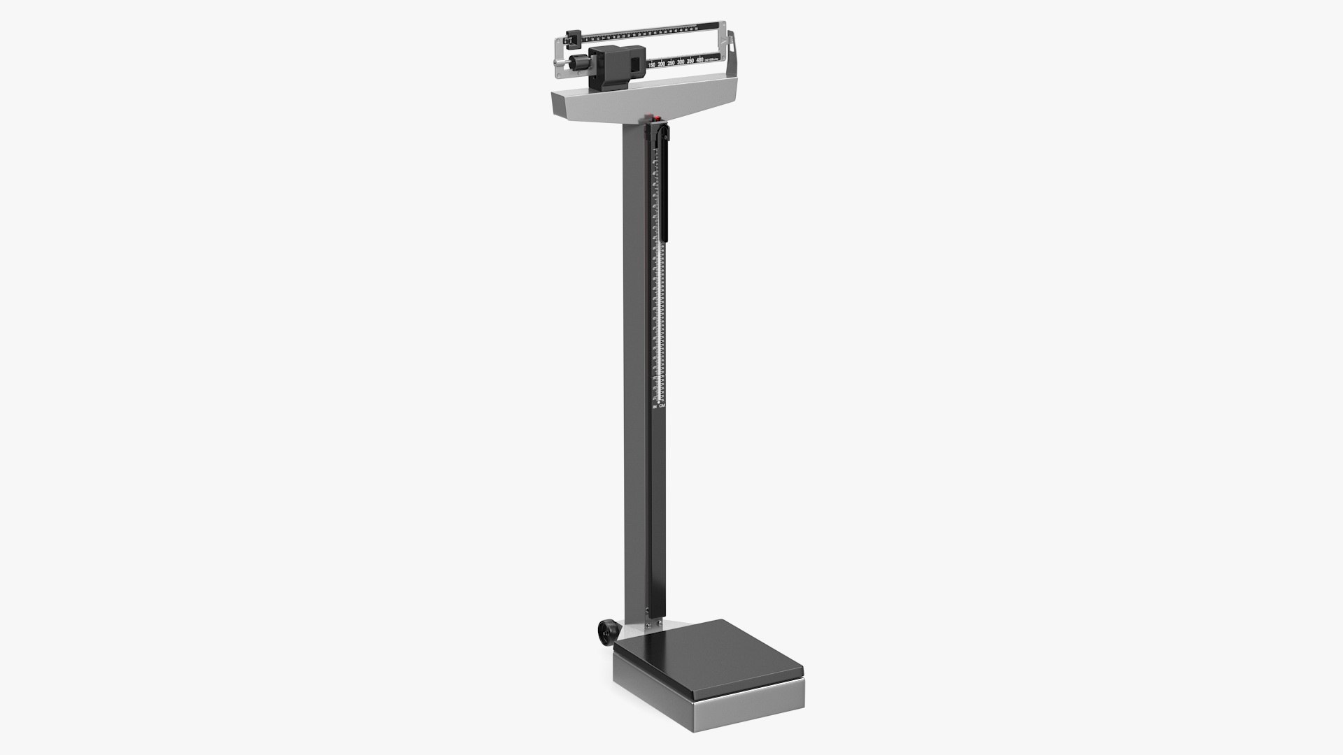 Mechanical Patient Weighing Scale with Height Rod 3D model preview