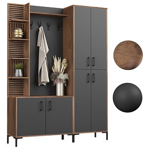 3D 3D model Hall Tree 59-06 Wide Shoe Storage - Wardrobe 02