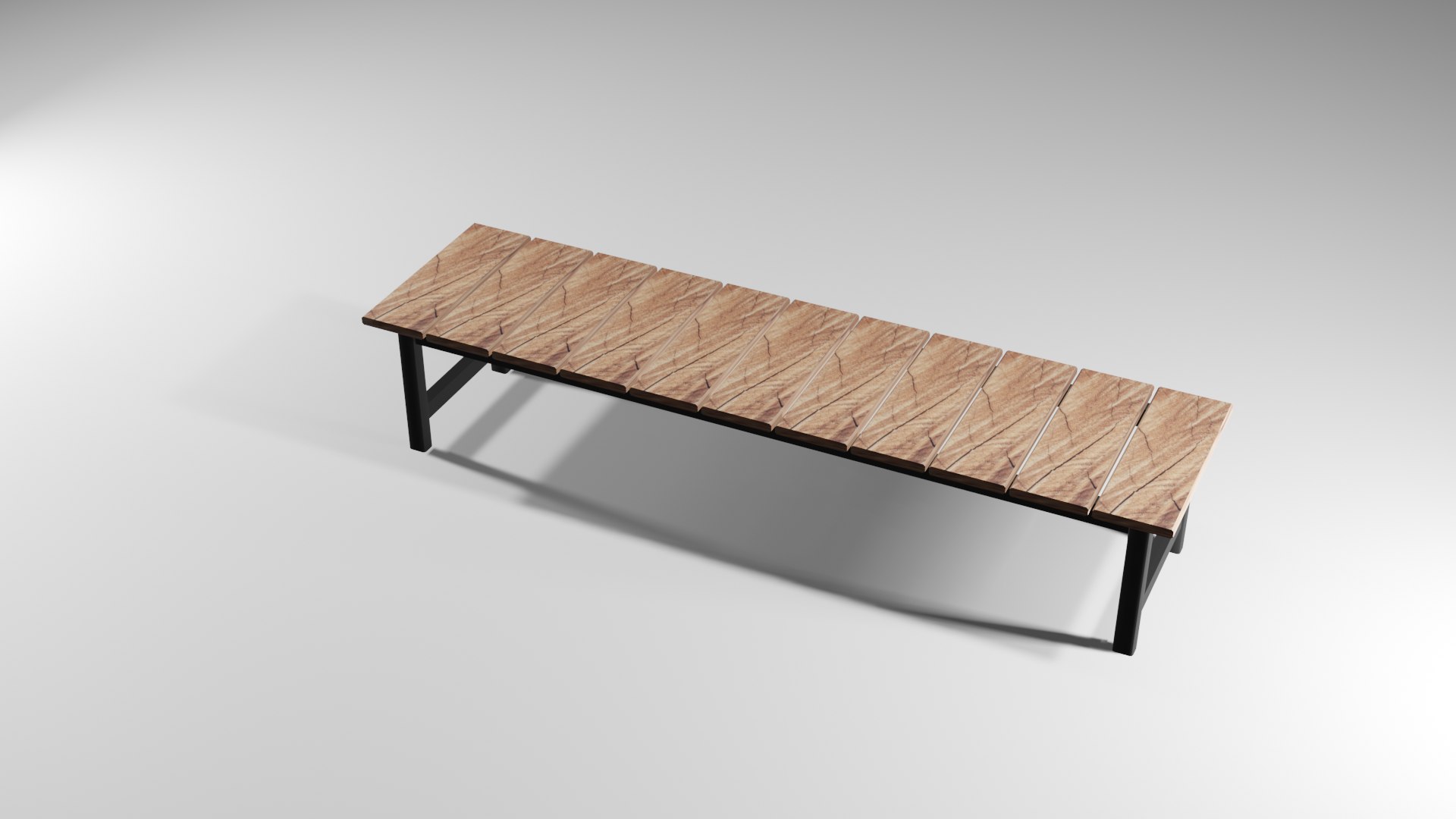 Simple Wooden Bench Model 3D - TurboSquid 2231207