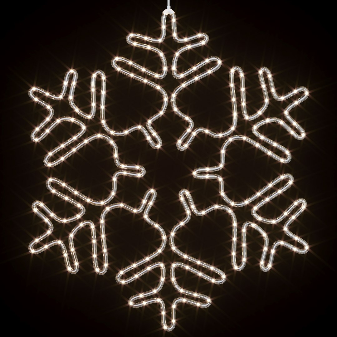 Decorative LED Hanging Snowflakes Model - TurboSquid 1979395