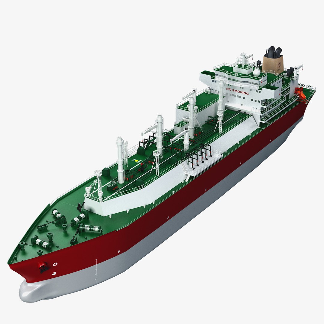 Lng Carrier Tanker Mozah 3d Max