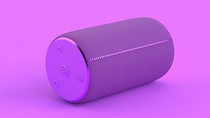 Portable Bluetooth Speaker Purple 3D