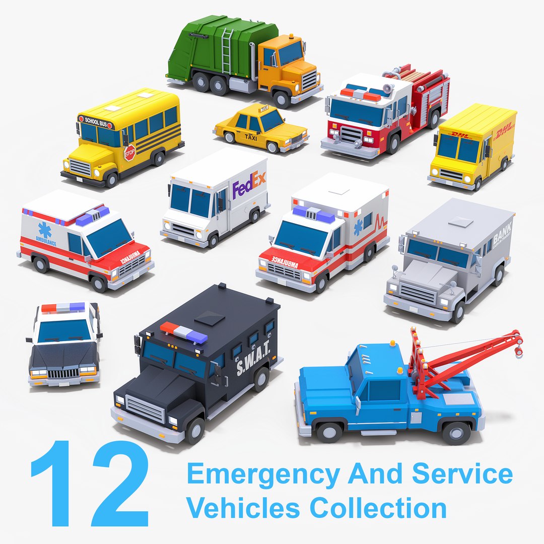 Emergency And Service Vehicles Collection 3D model https://p.turbosquid.com/ts-thumb/2H/xm39Vb/wG/pack_search_image/png/1732983588/1920x1080/fit_q87/b4e015a3b61b02f10ee3fdb076c41f7f0006349f/pack_search_image.jpg