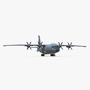 Medium Military Transport Aircraft Shaanxi Y 9 Rigged for Cinema 4D