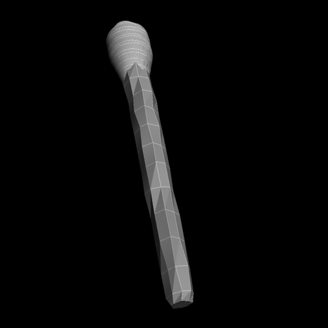 3d model of wood torch animation