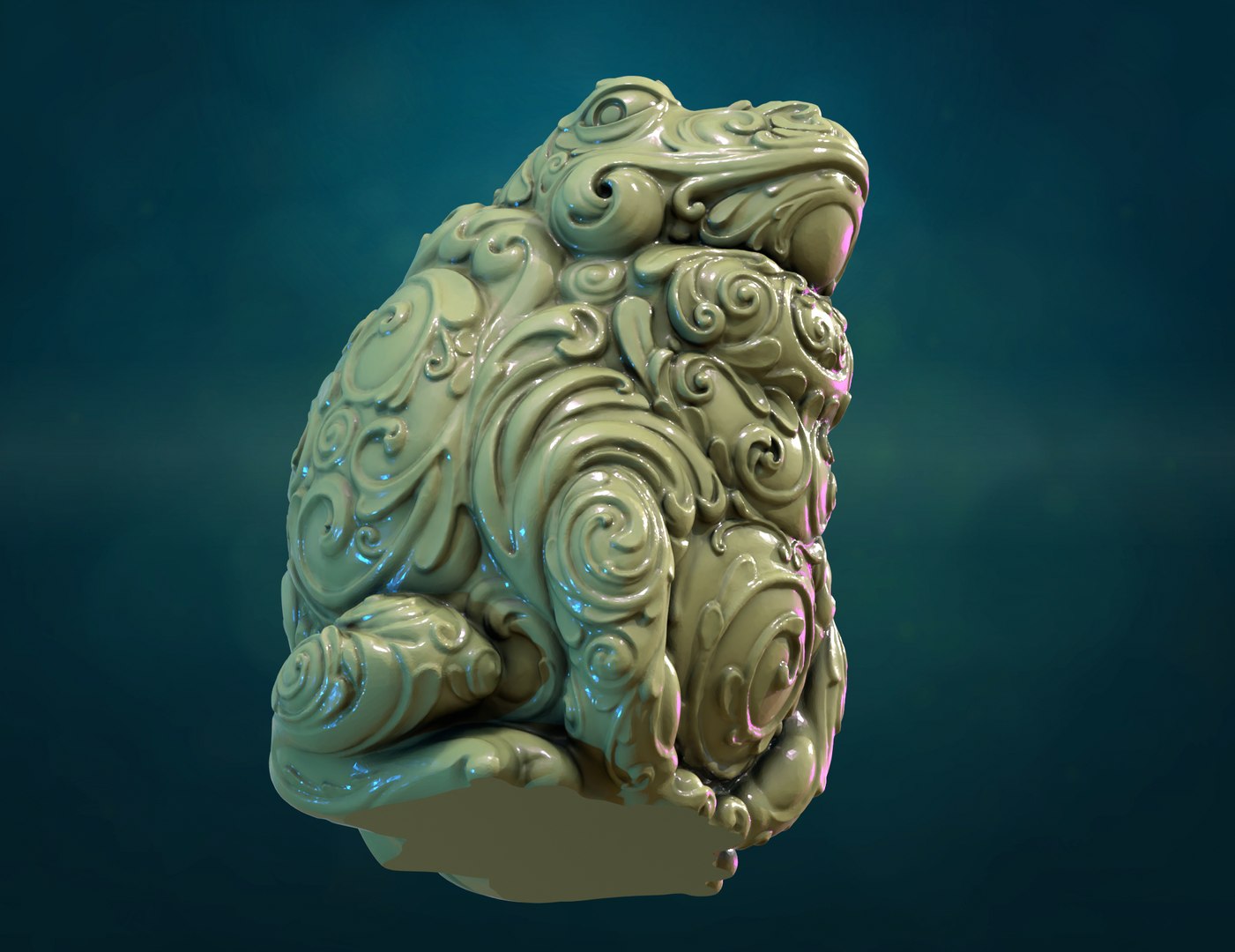 3D Ornate Toad Frog Model - TurboSquid 2242066