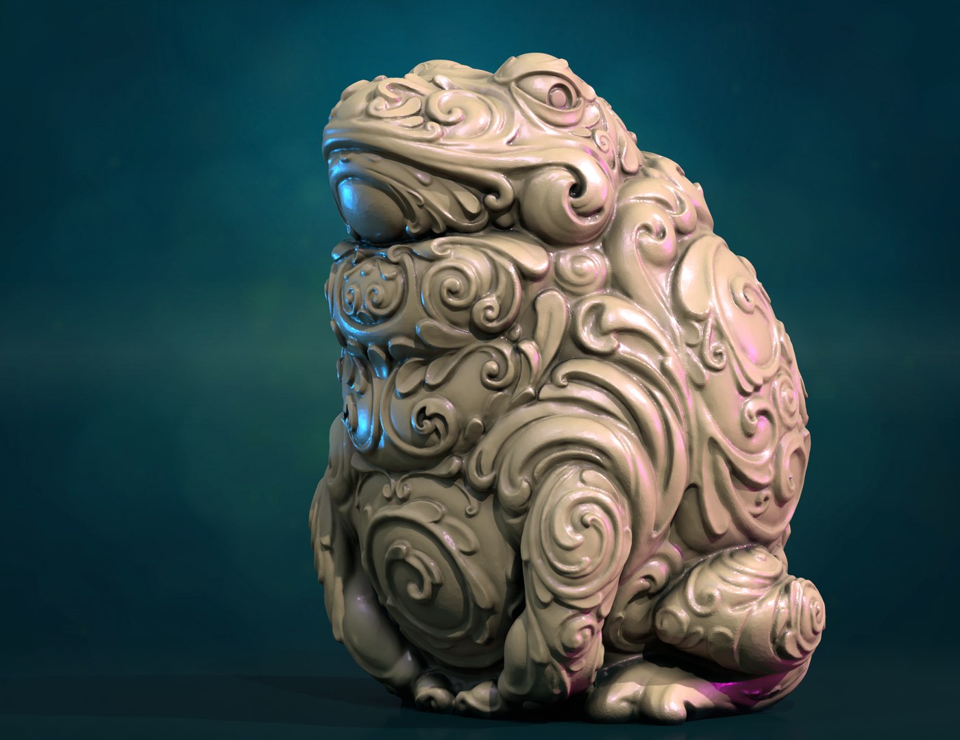 3D Ornate Toad Frog Model - TurboSquid 2242066