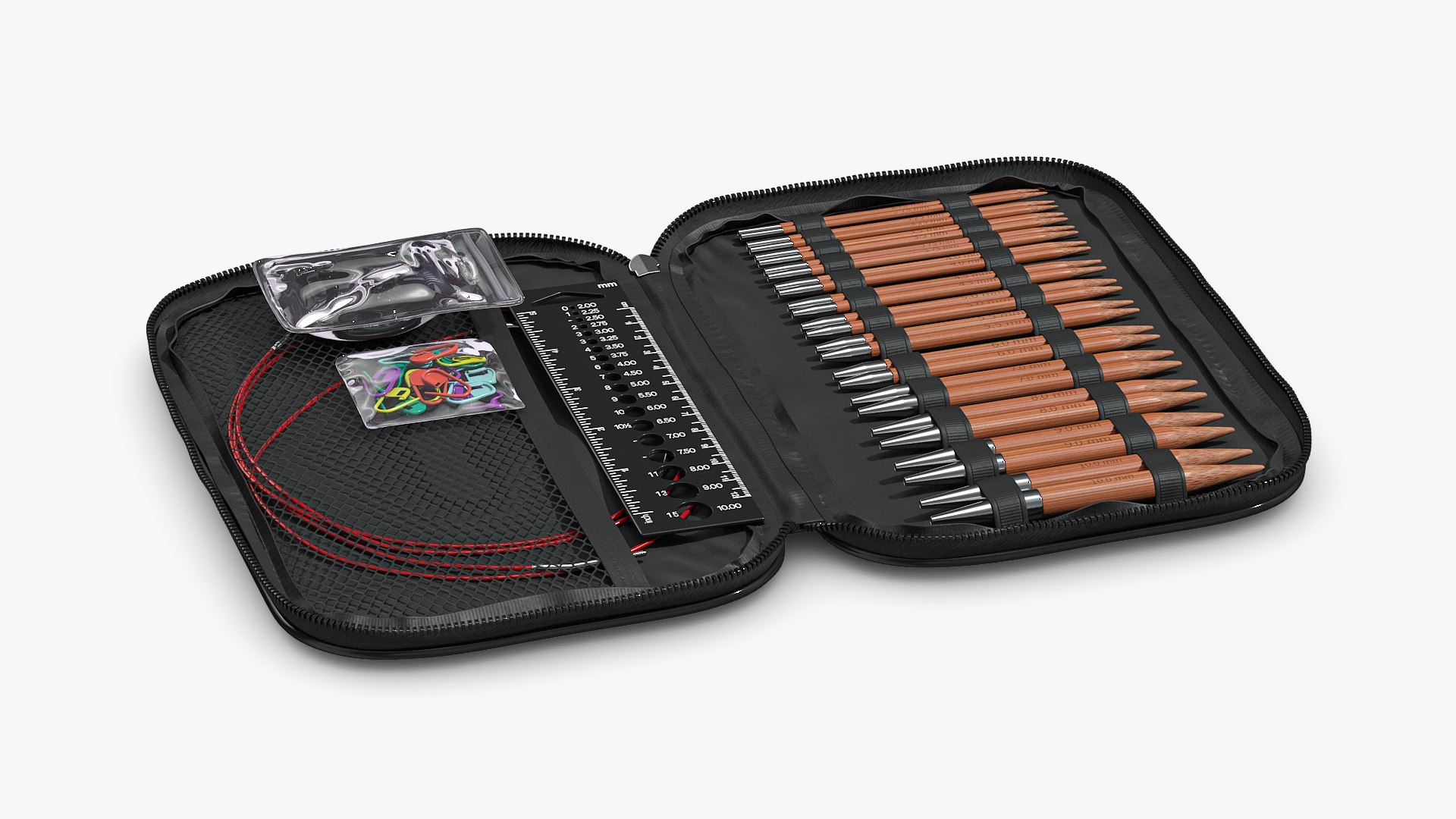 Black Sewing and Knitting Kit 3D model preview