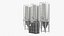 Brewery Fermentation Vessels with Kegs