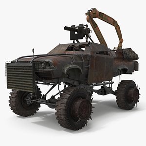 Post-Apocalyptic Tactical Tow Truck 3D