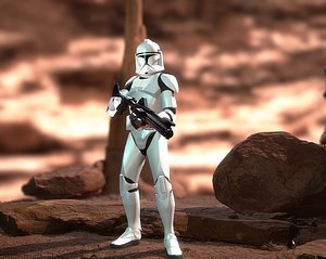 Clone  trooper rigged 3D model