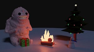 ugly scene christmas 3D model