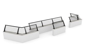 3D model garden fence