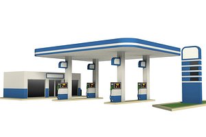 cartoon gas station model