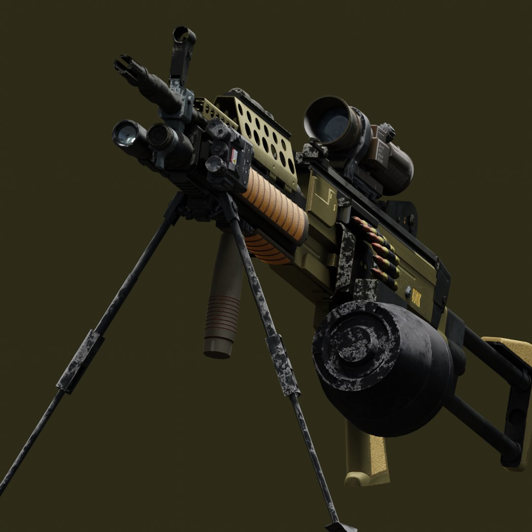 Light Machine Gun Lmg 3D - TurboSquid 1664433