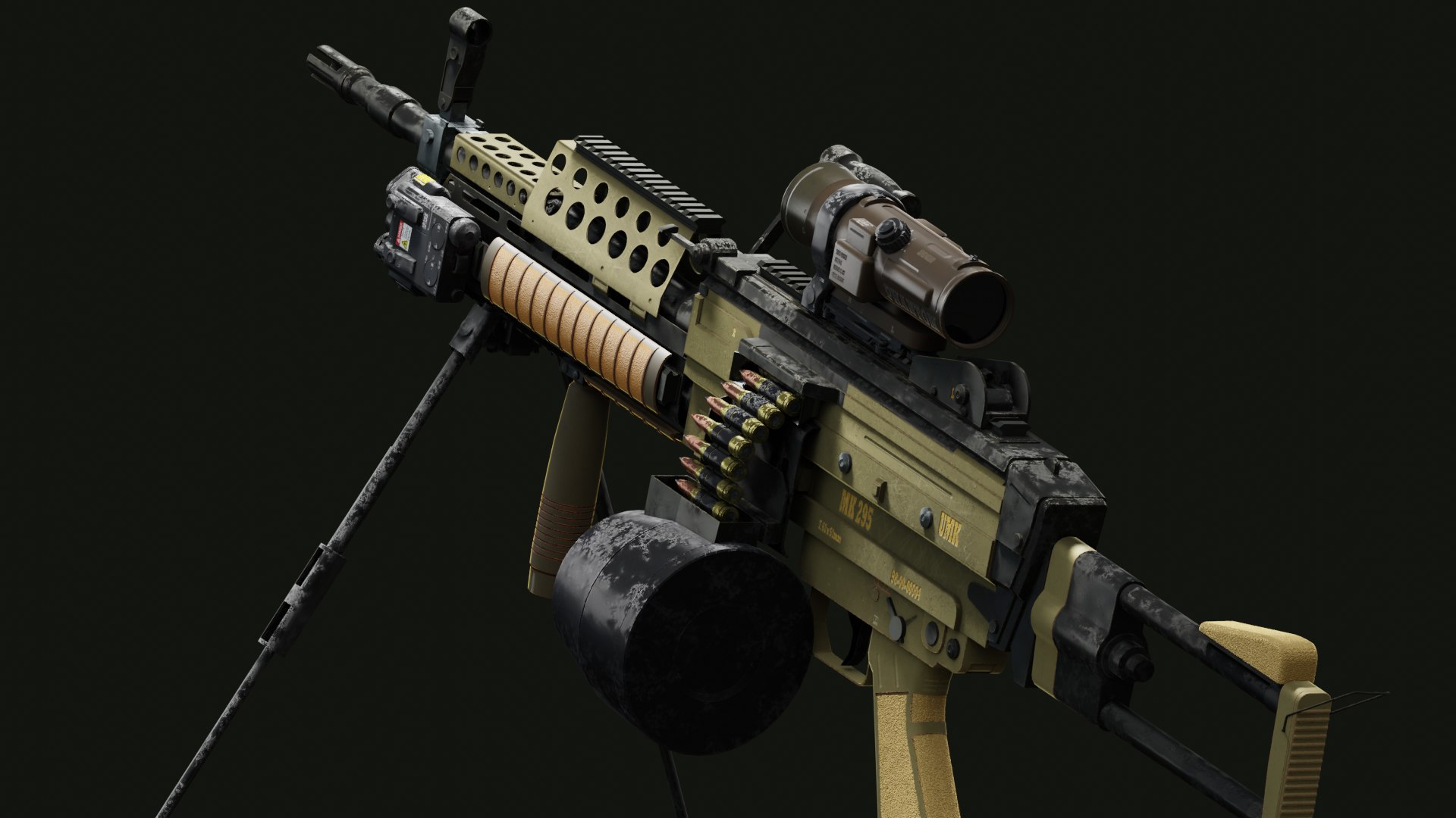 Light Machine Gun Lmg 3D - TurboSquid 1664433