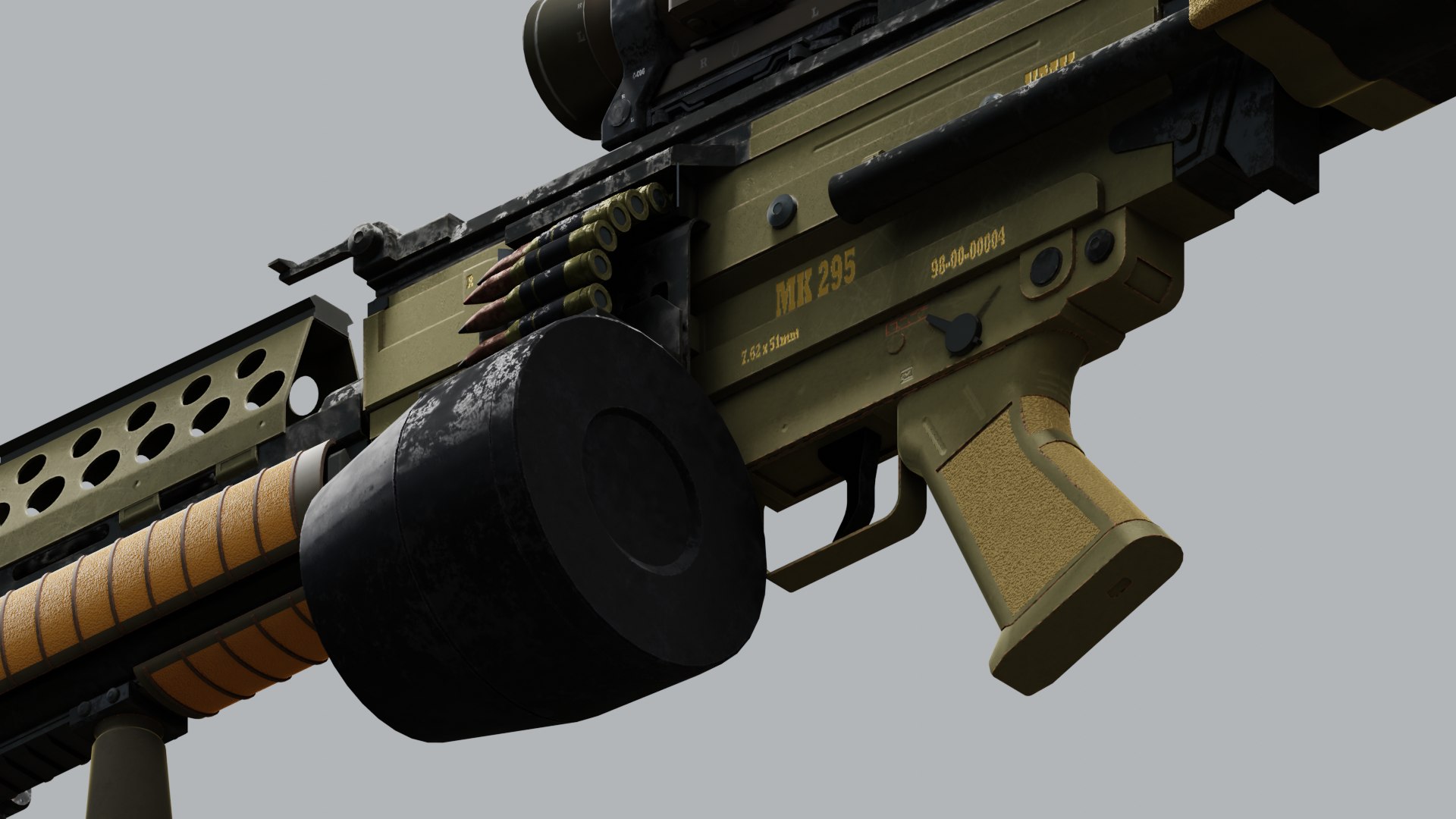 Light machine gun lmg 3D - TurboSquid 1664433