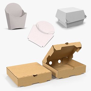 3D fast food containers model