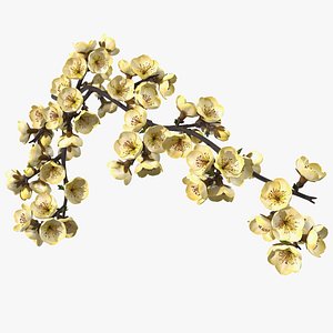 Tree Branch with Yellow Flowers