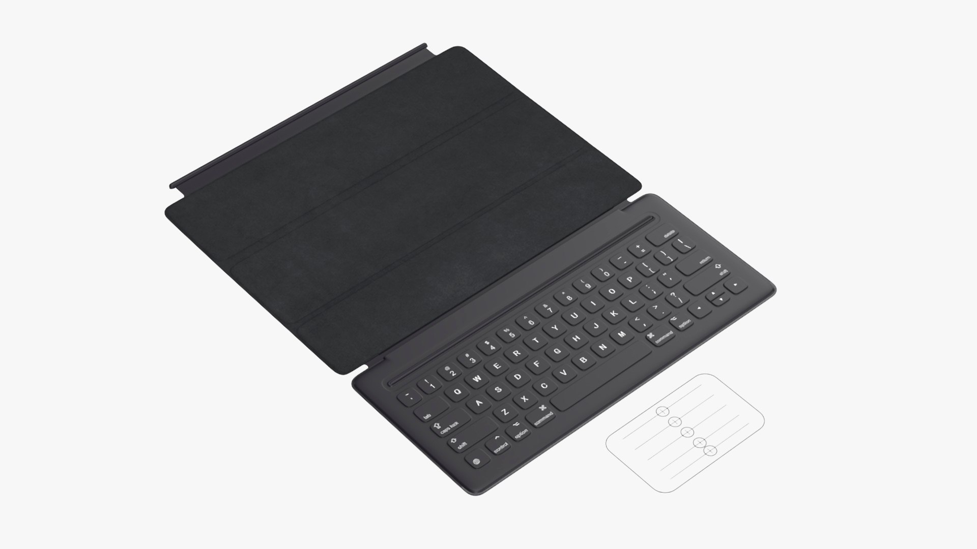 Wireless Tablet Keyboard Apple Rigged 3D Model - TurboSquid 2221992