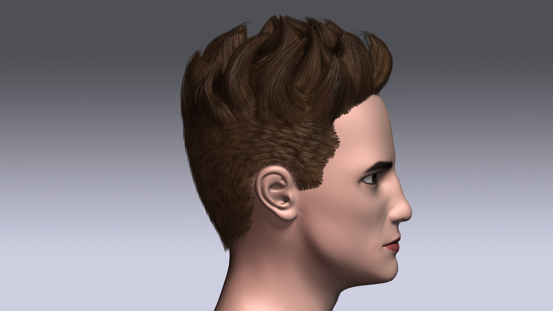 3D Model Hairstyle 49 - TurboSquid 2227306